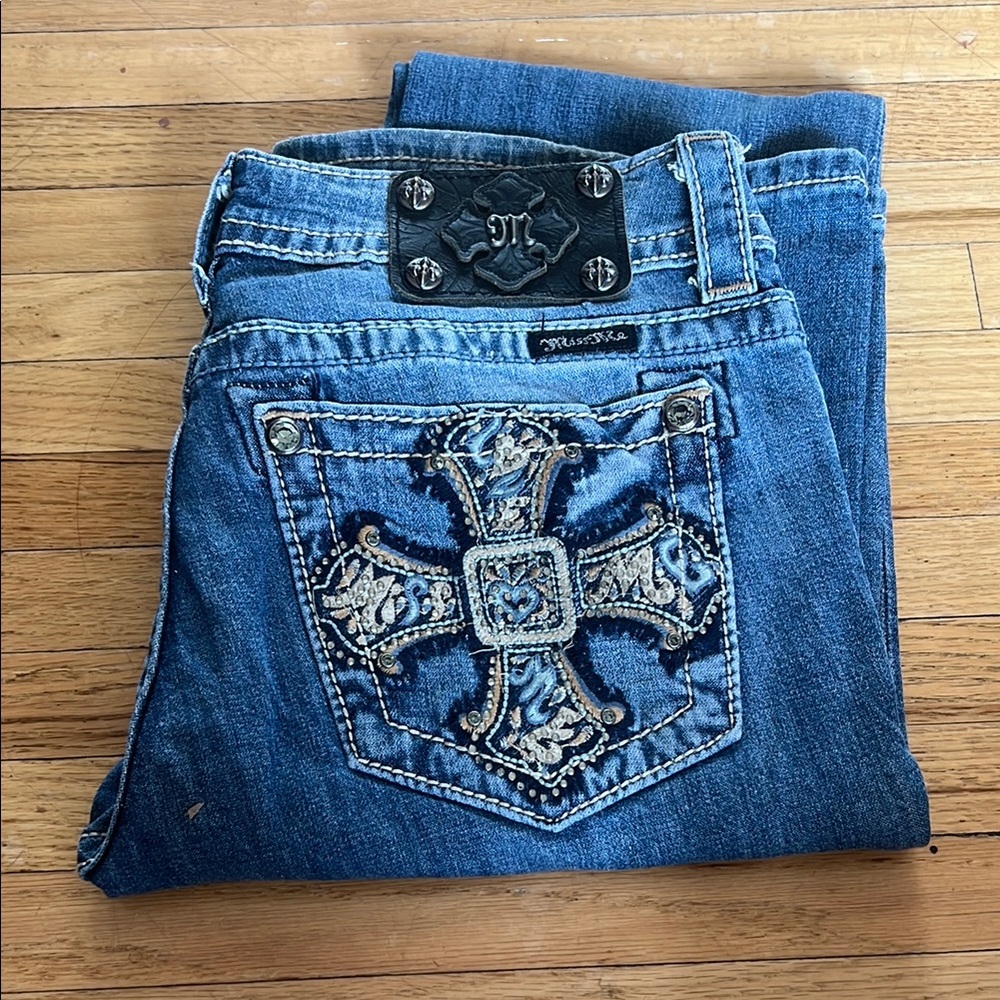 Affliction Women's Blue Embroidered Jeans